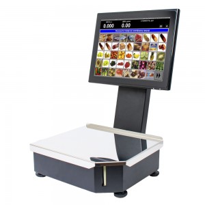 Весы с печатью этикеток POSCenter PC200C3V4 Base (15", P-CAP, 4GB/SSD 128GB, черный моноблок POSCenter POS500, Windows 10 IoT)