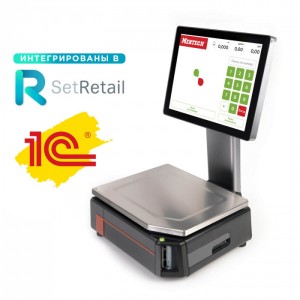 Весы с печатью этикеток M-ER 727 PM-15.2 (15", USB, Ethernet, WIFI)